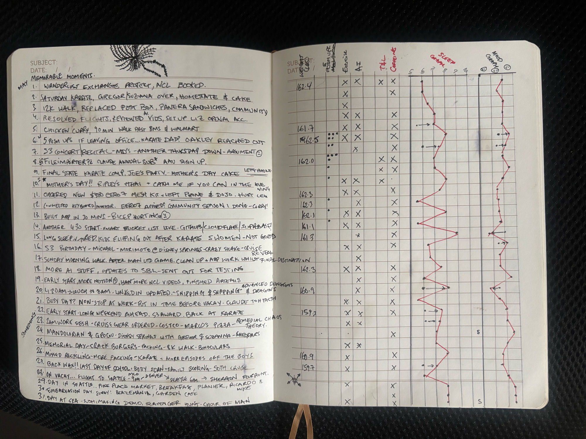 May journal page